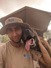 Handler, Jairo with HeroDOG Cyklon in South Sudan