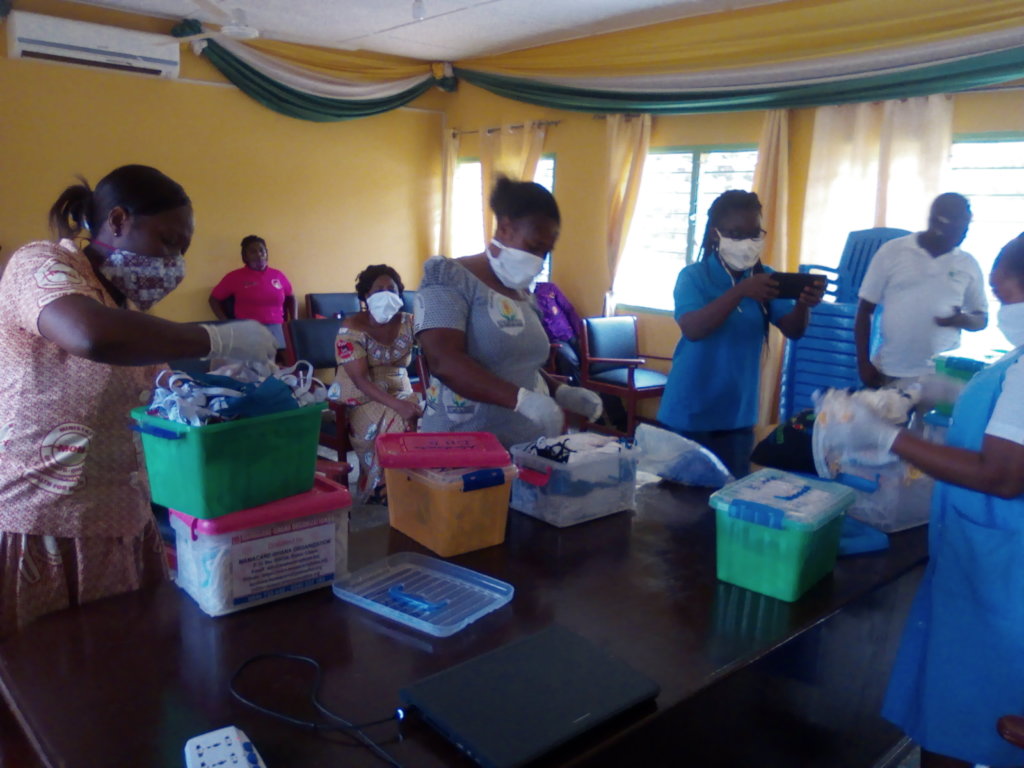 Providing localized face-mask for health workers