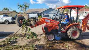 Response Team member Tina and her Backhoe "Fanta"