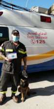 Mr. Jaoudat receiving PPE donation in 2020