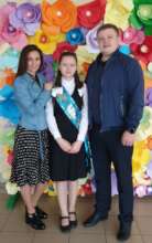 Zinfina's graduation with her mentors in Karaganda