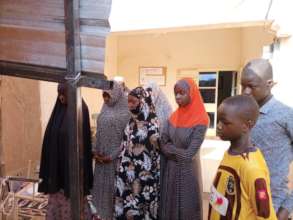 Students watch a demonstration