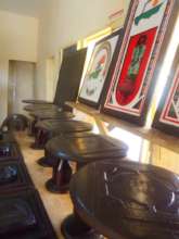 Display of ONG DIMA students'leather work