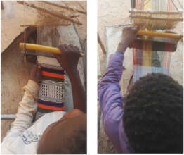 Our two newest weavers at work