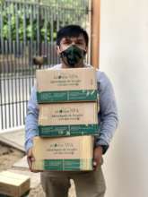 Receiving first shipment of liquid hand soap