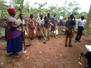 Women beneficiaries after planting season day