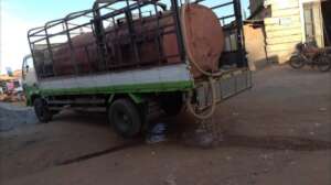Mobile water truck to irrigate different gardens