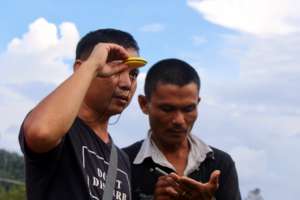 Field technicians at training