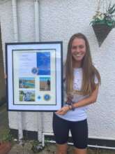 Catrin completing the Welsh Costal Path
