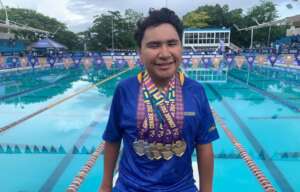 Sergio with his winning medals