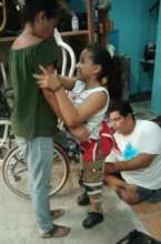 Hannah visiting the clinic for some repairs