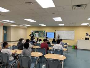 One of our Facilitators empowering kids