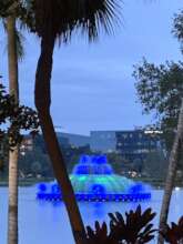 Lights on For Children Fountain Turning Blue