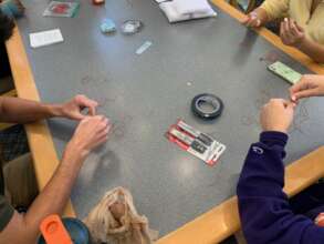 Training and bracelt making with Trinity Prep