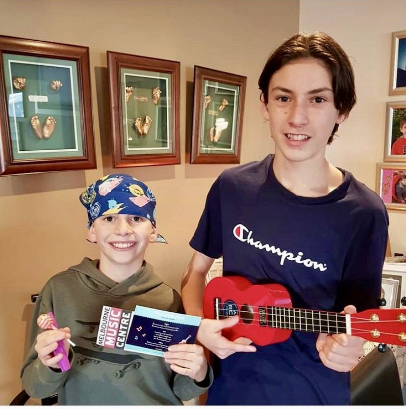 Ukuleles for kids with brain cancer
