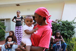 Girls of the Safe House and children