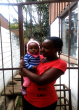Cecile with her child