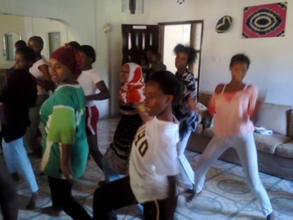 The girls getting down the Zumba way
