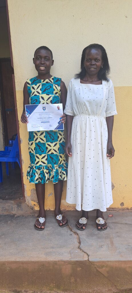 Mary and her mum.