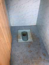 The school latrine. No flush toilet or water!