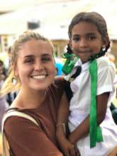Sophie and a student at St Margaret School