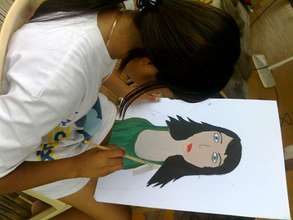Street  Girl Creating Her Self-Image