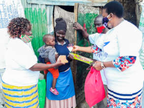 Food and mask distribution