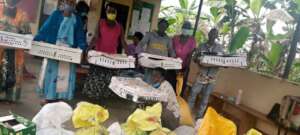 People receive poultry