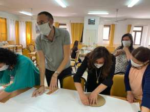 Women at sewing laboratory