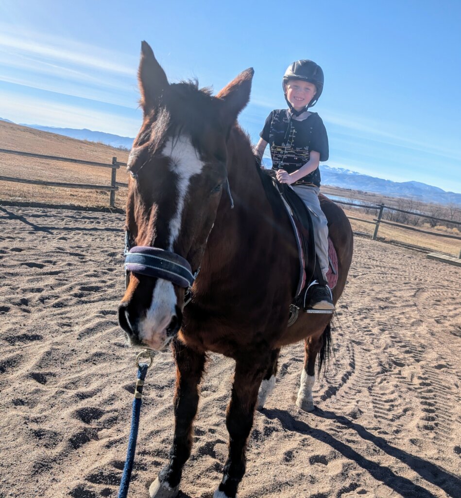 Sven with a young rider