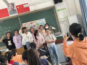 Children in schools in Jiangyang area