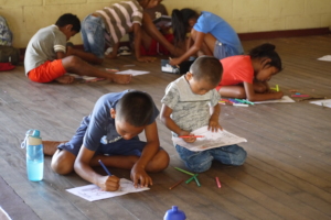Pre-COVID activities with children at Galibi