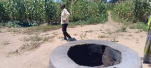 Old water source at Kaluwa Village.