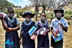 Girls received sanitary pads & hygiene products...