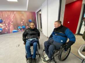 Mirek and Maciej check building accessibility.