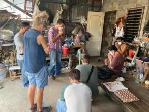 Praying over those we distribute to