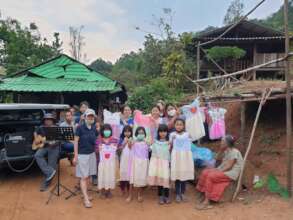 Children dresses are also donated to families.