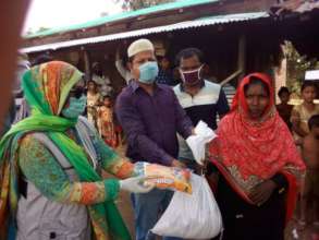 Food distribution to most affected people