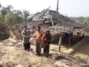 Food distribution to most affected people