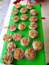 Lunch with minced pork, carrot and zucchini