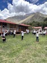 Children performing andean wallata dance