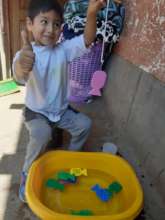 Playing and learning at home.