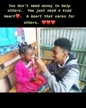 A child from US feeding one of our child