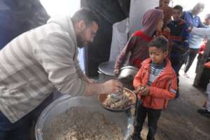 Each kitchen is provided with the food commodities