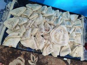 Cooking team makes fresh bread