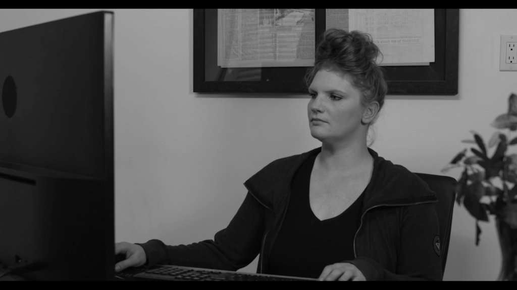Young Woman Testing for GED At Our Headquarters