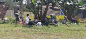 Learning outside at Irindiro Special School, Kenya