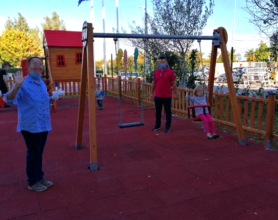 Children playing at the PAGNI playground