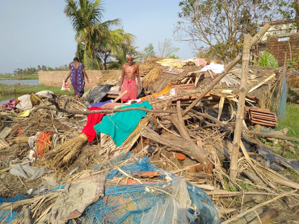Cyclone Amphan relief for NLC, Sarberia, India