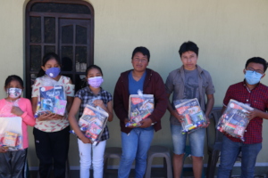 The students received their school supplies
